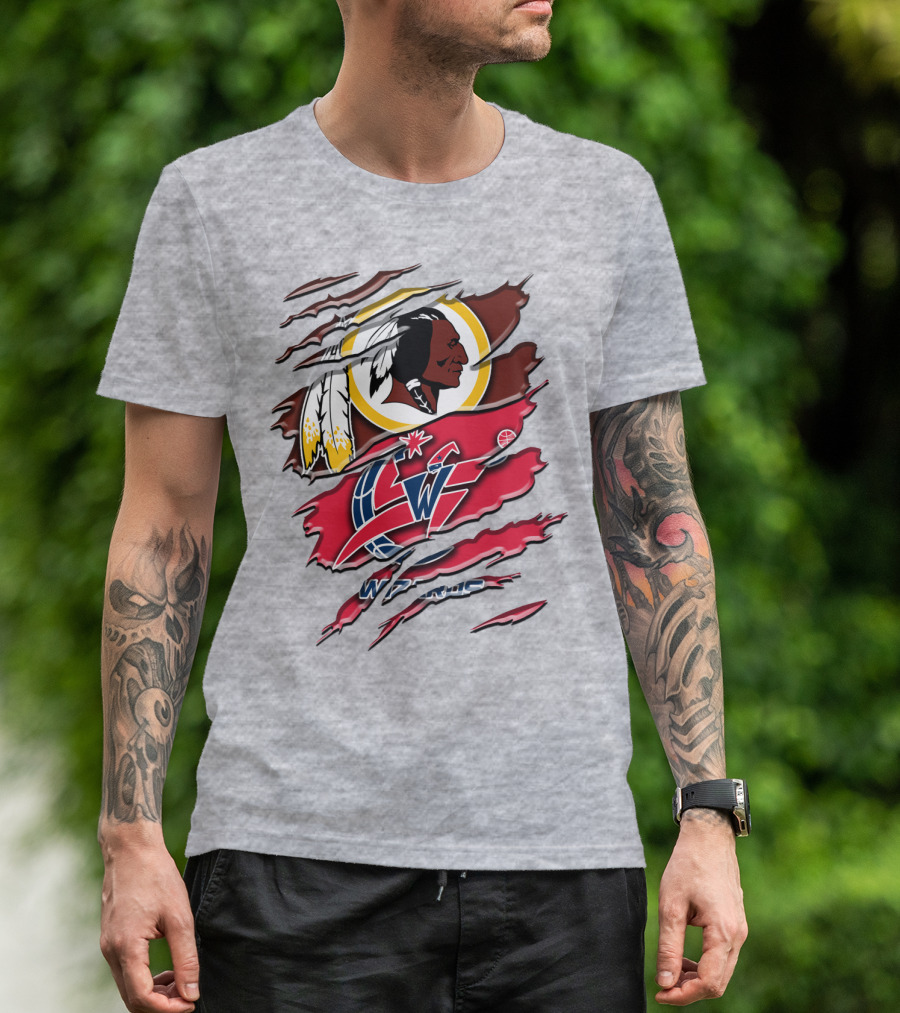 Washington Wizards Redskins Logo Mashup T-Shirt
