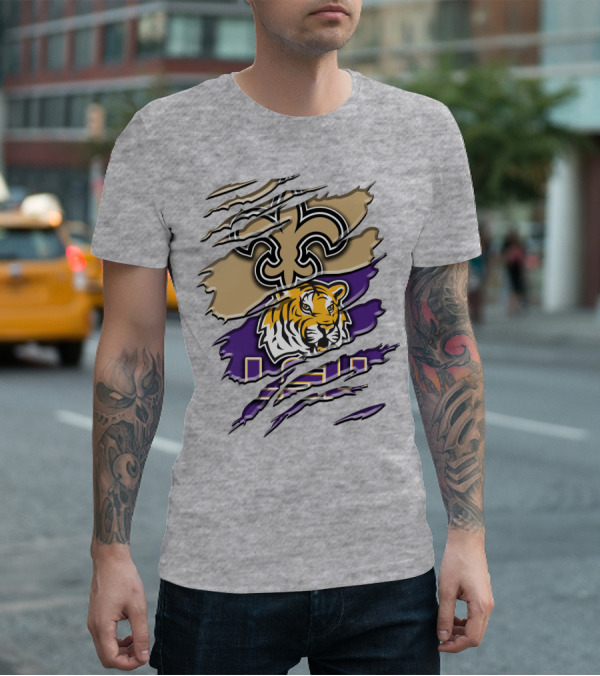 New Orleans Saints And Lsu Tigers Rah 107 T-Shirt