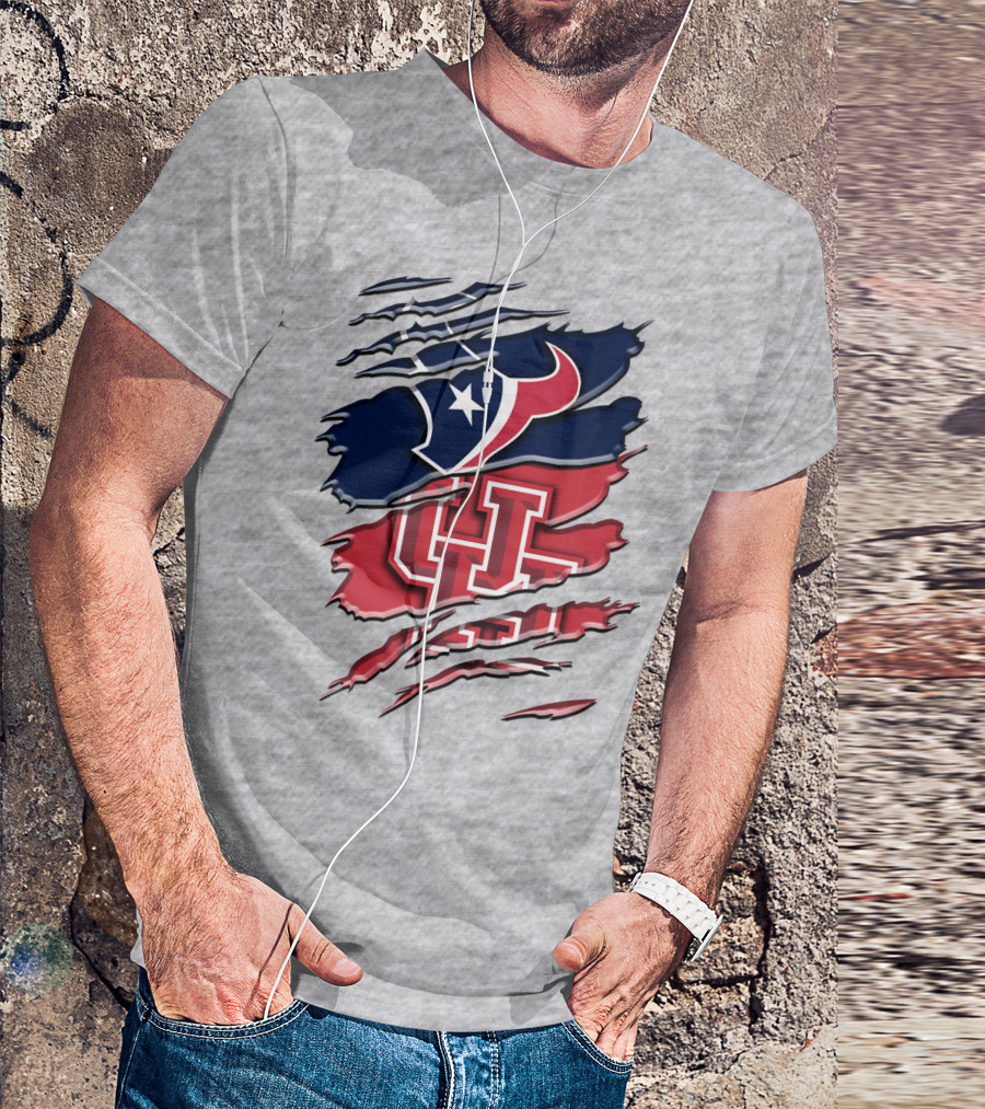Houston Texans And University Of Houston Cougars Rah 117 T-Shirt