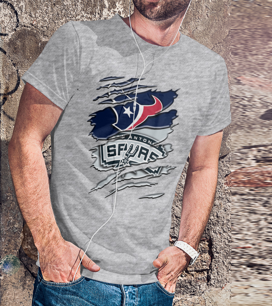 San Antonio Spurs Houston Texans Rah T-Shirt
