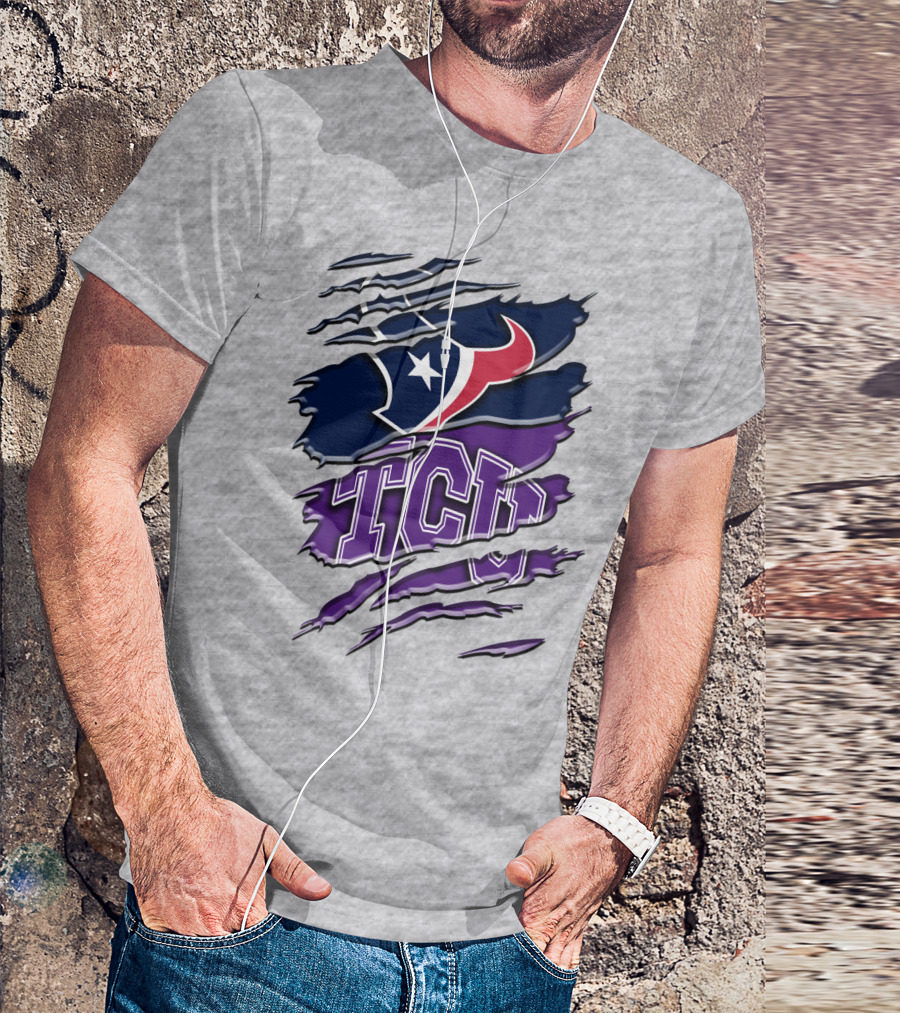 Houston Texans Tcu Horned Frogs Rah 121 T-Shirt