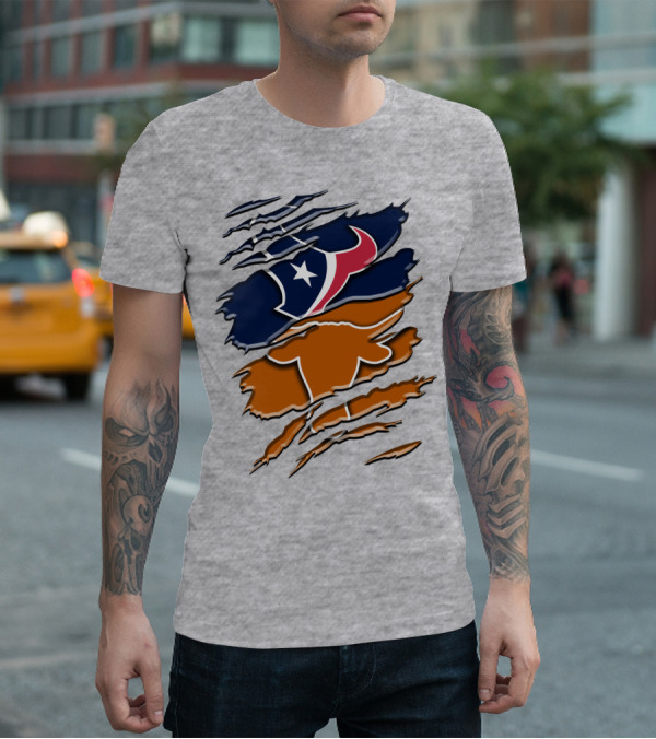 Houston Texans Longhorns Rah 123 T-Shirt