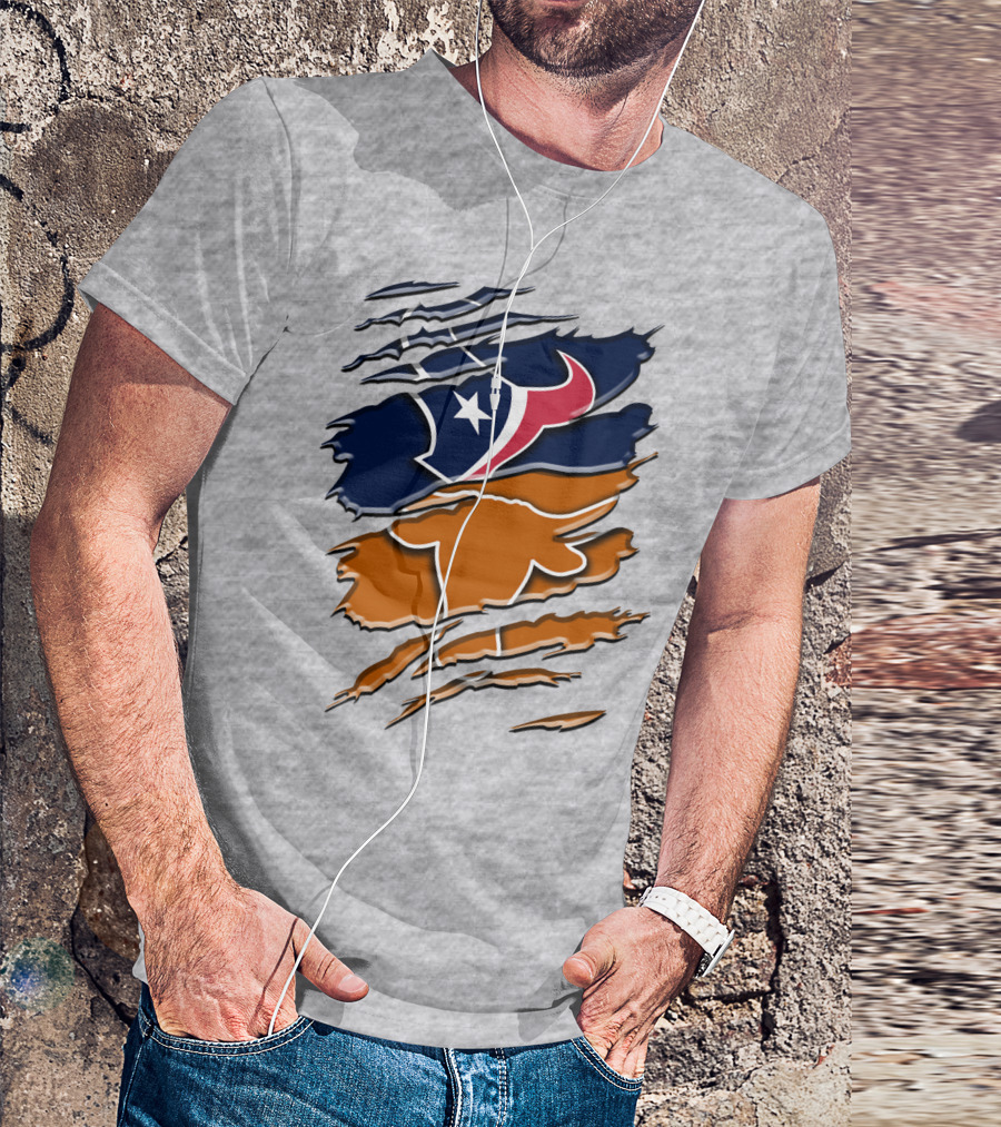 Houston Texans Longhorns Rah 123 T-Shirt