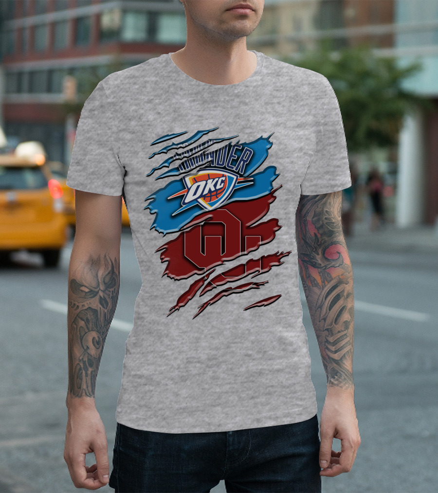 Okc Thunder Ou Logo Rah 126 T-Shirt