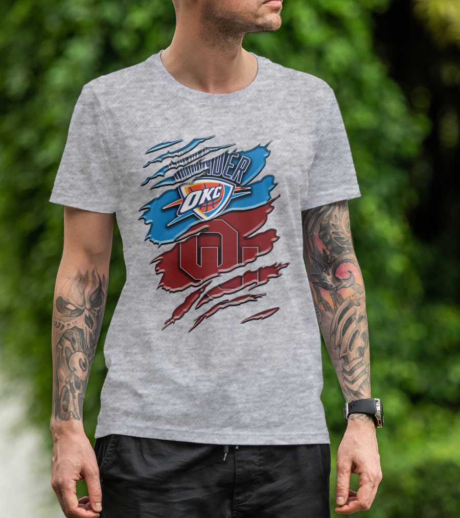 Okc Thunder Ou Logo Rah 126 T-Shirt
