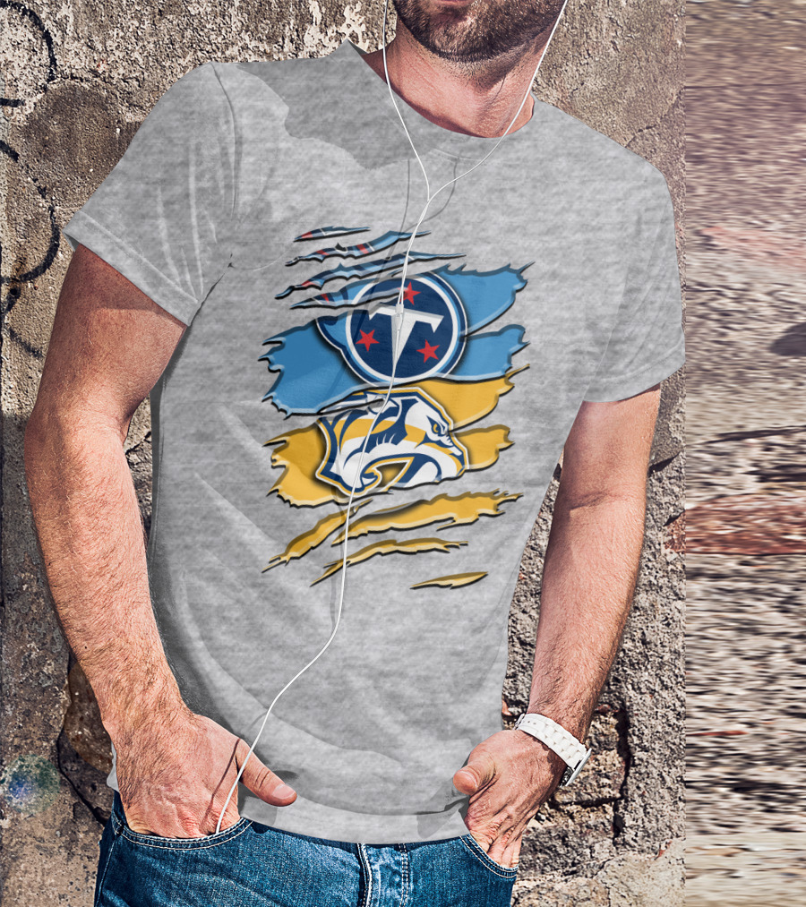 Tennessee Titans Nashville Predators Rah 130 T-Shirt