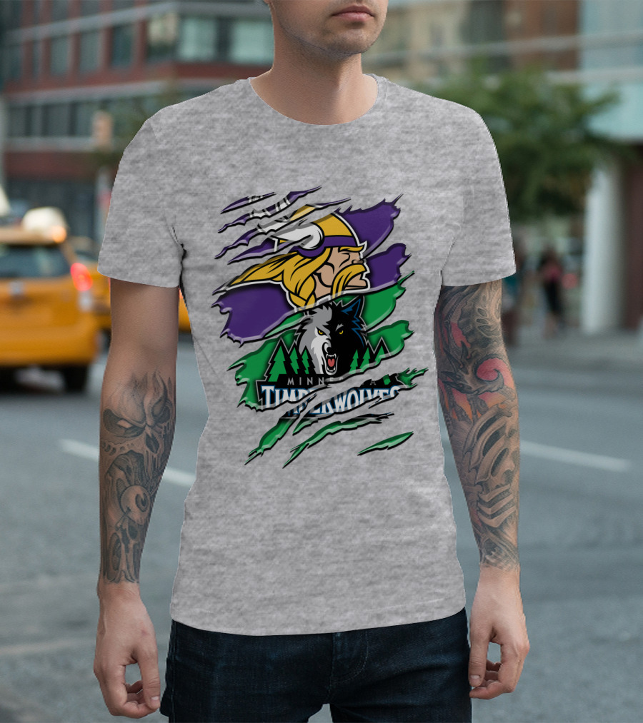 Minnesota Vikings Timberwolves Rah 134 Collaboration T-Shirt