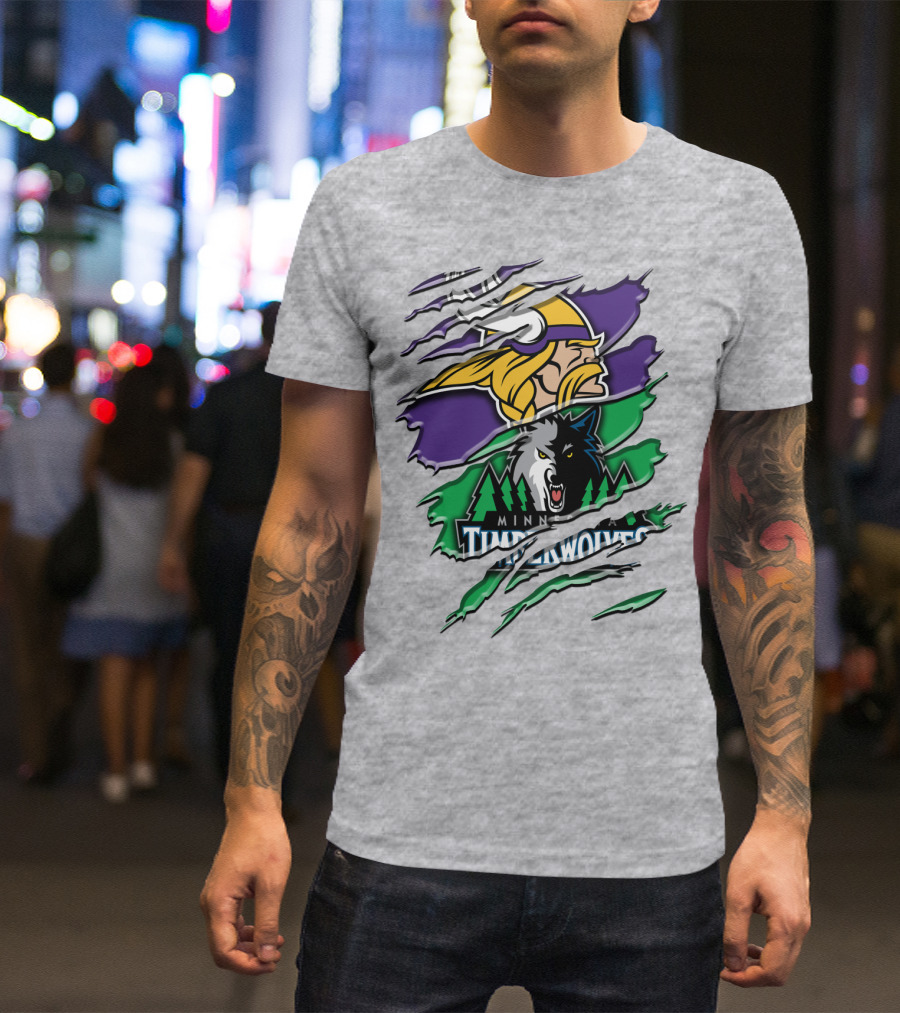 Minnesota Vikings Timberwolves Rah 134 Collaboration T-Shirt