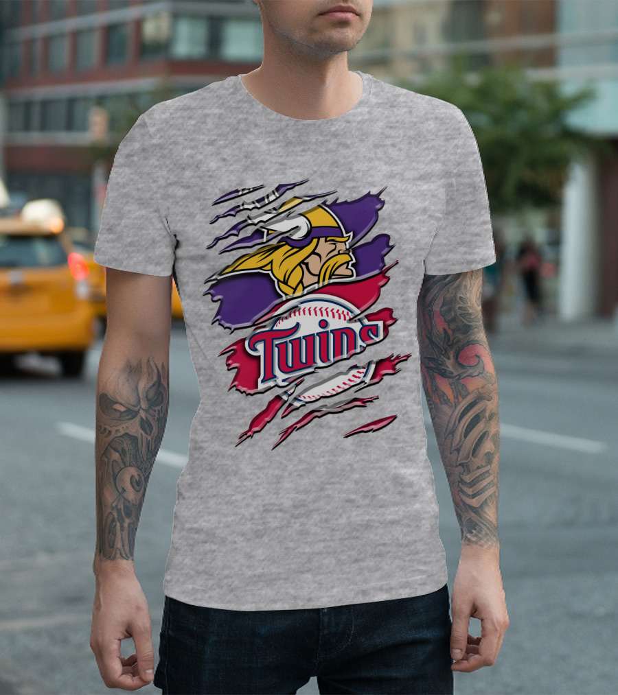 Minnesota Vikings Minnesota Twins Crossover Rah 135 T-Shirt