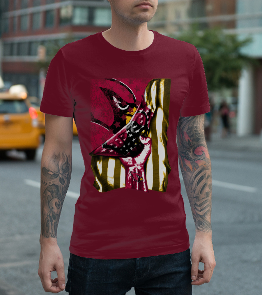 Arizona Cardinals Bold Patriotic Flag T-Shirt