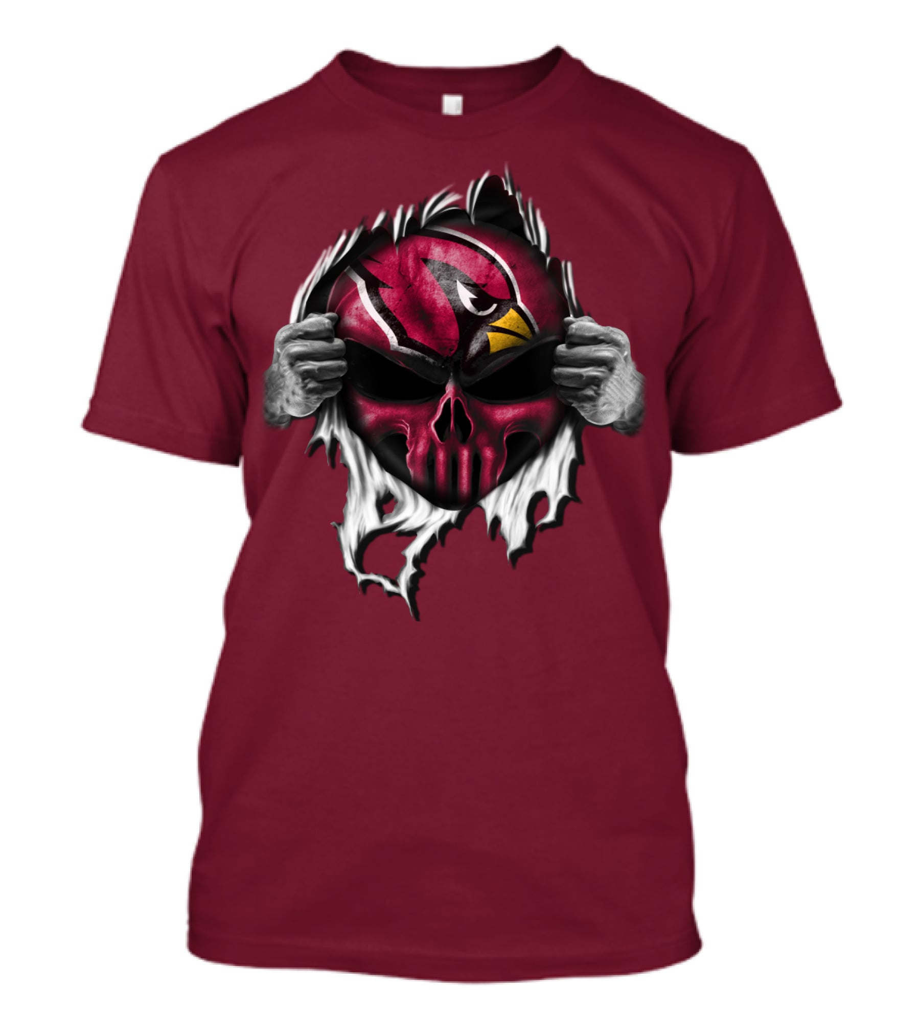 Arizona Cardinals Skull Logo T-Shirt