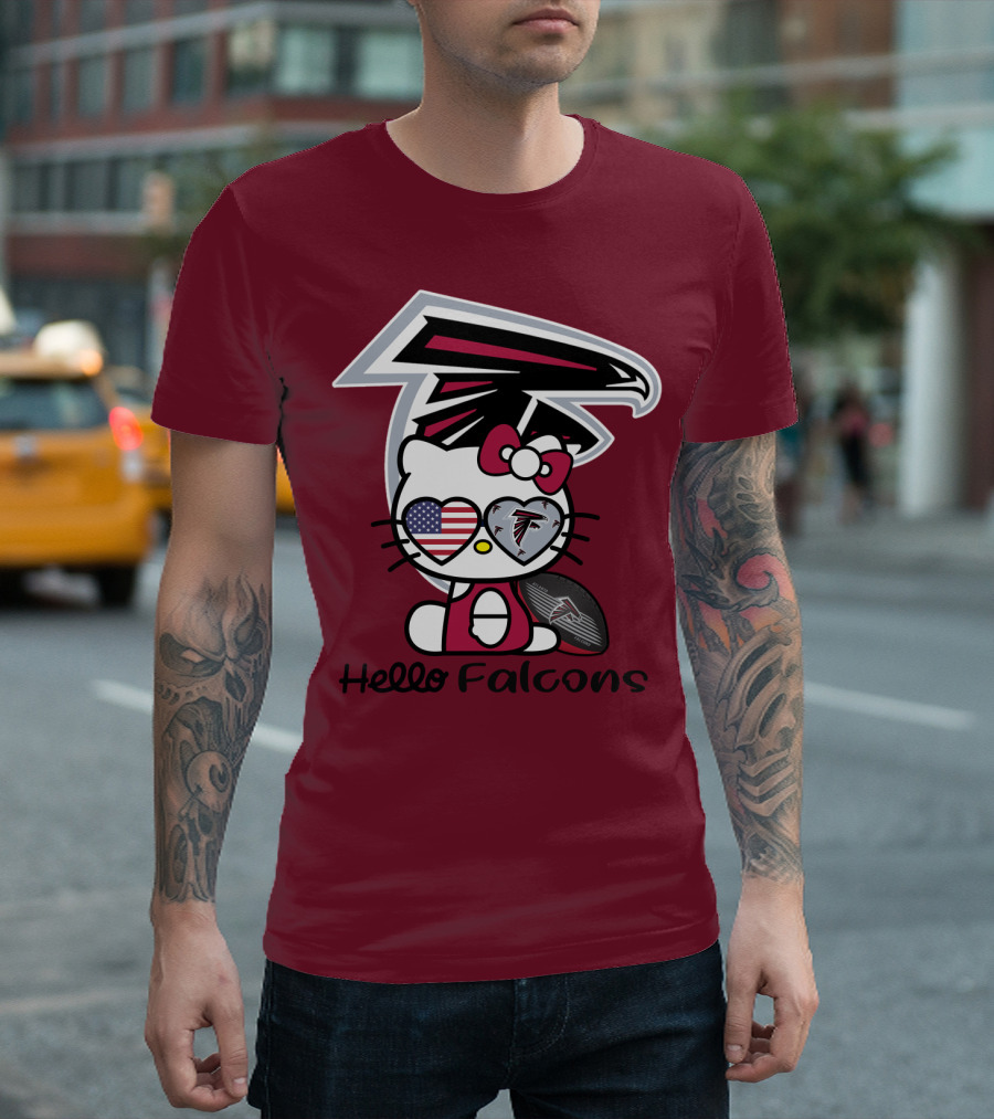 Hello Falcons Atlanta Football Team T-Shirt