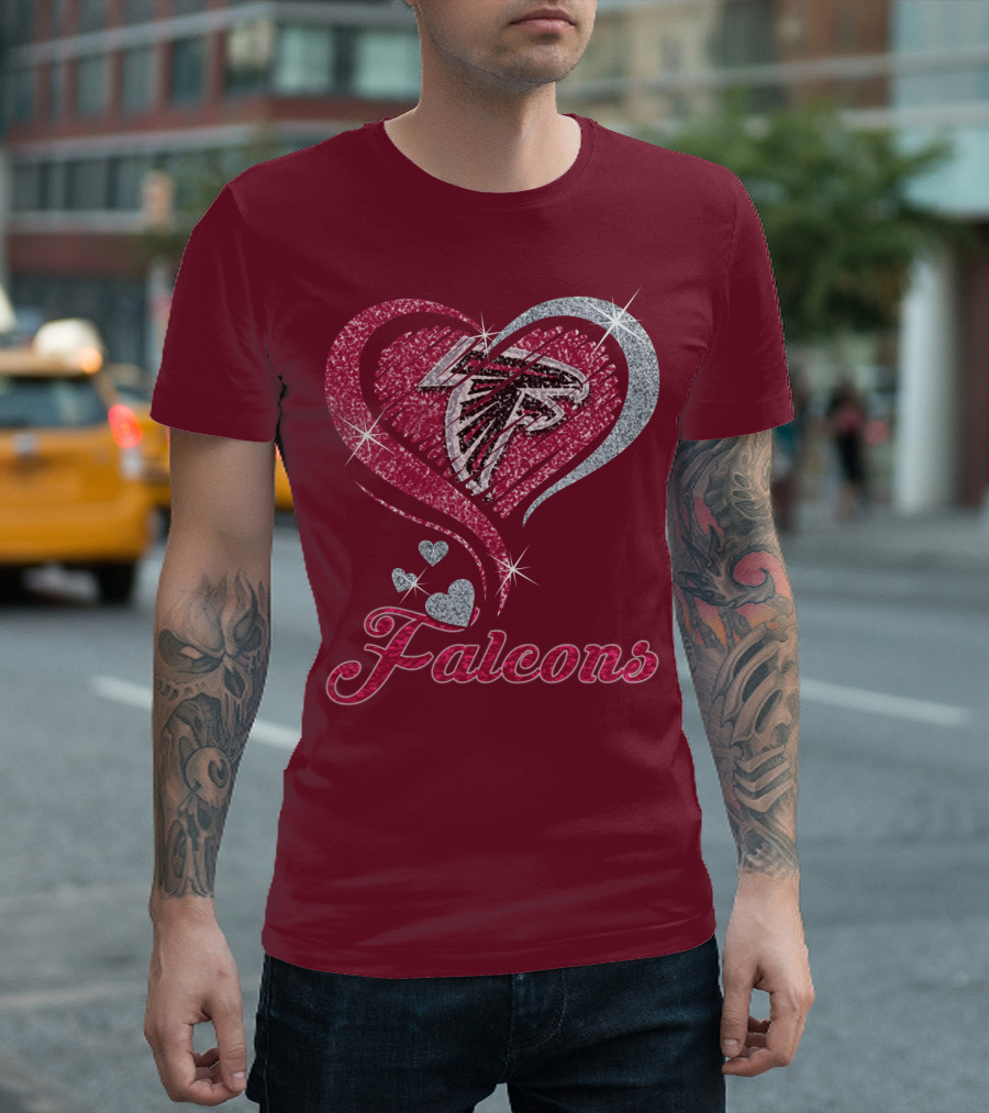 Atlanta Falcons Heart T-Shirt