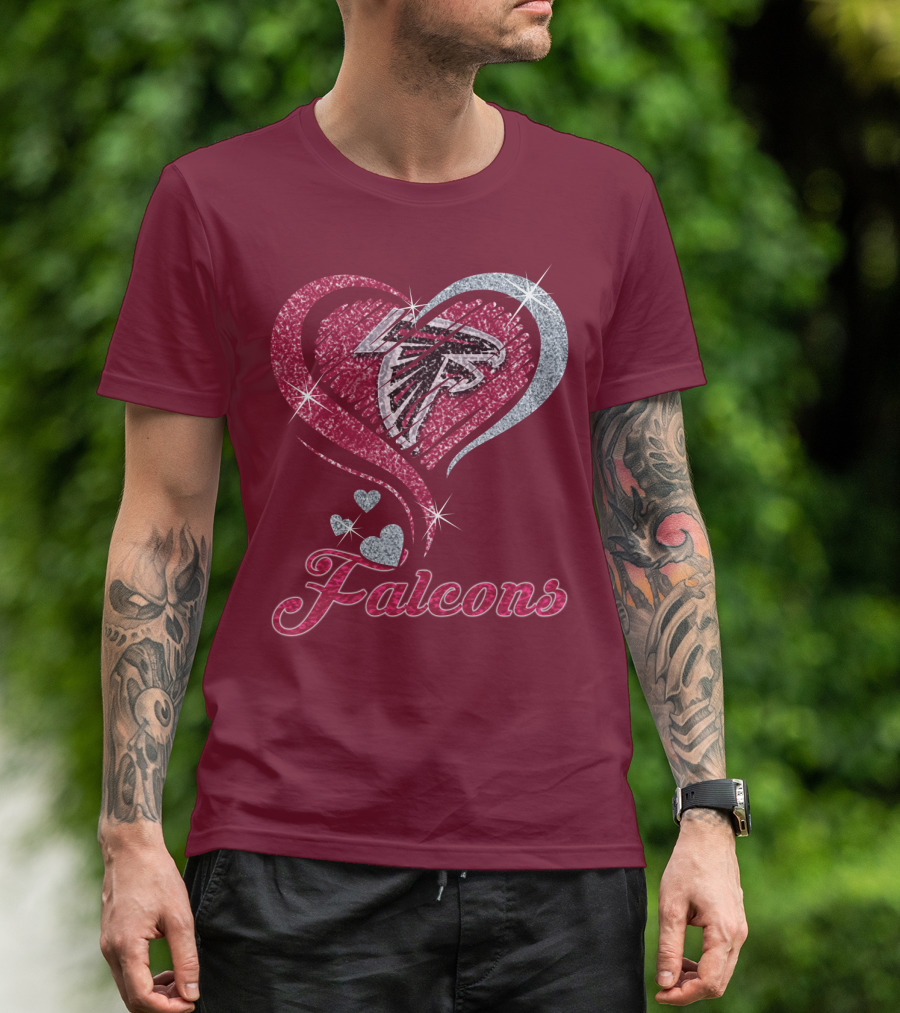 Atlanta Falcons Heart T-Shirt