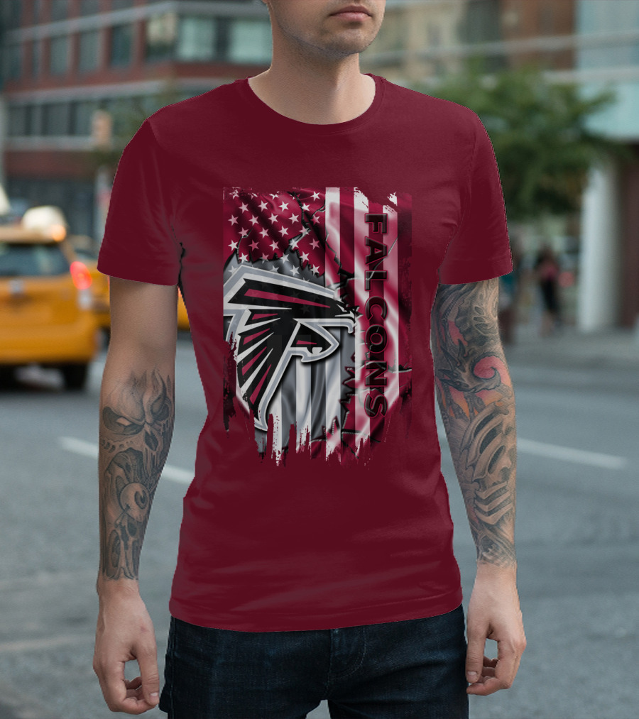 Falcons American Flag Atlanta Falcons T-Shirt