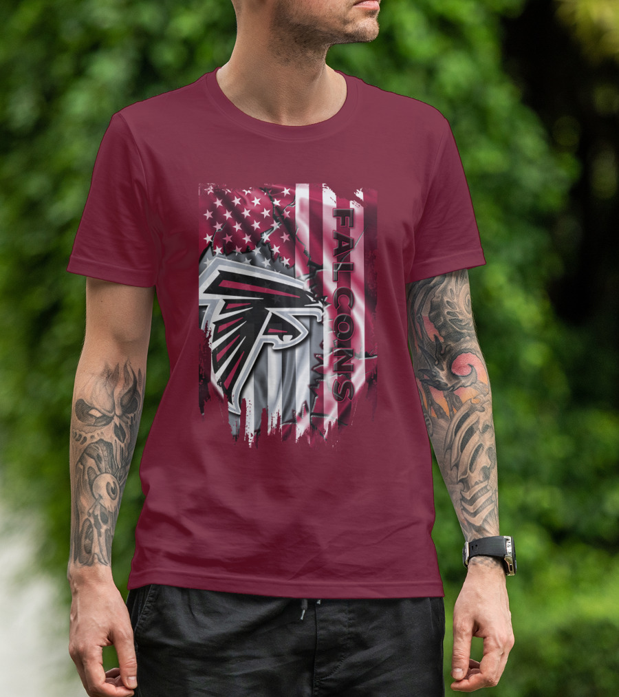 Falcons American Flag Atlanta Falcons T-Shirt