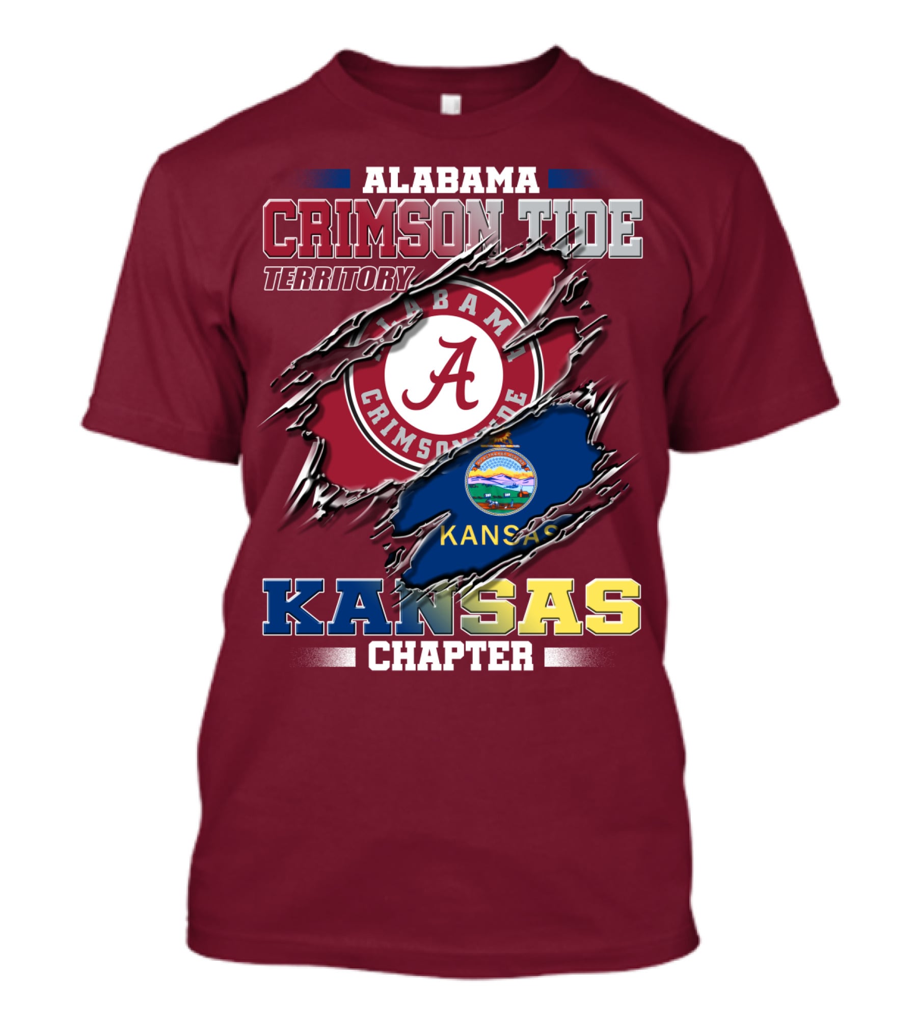 Alabama Crimson Tide Territory Kansas Chapter T-Shirt