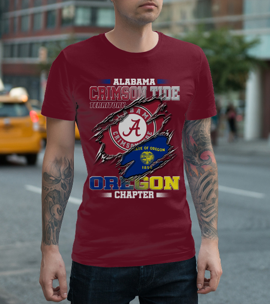 Alabama Crimson Tide Territory Oregon Chapter State Of Oregon 1859 T-Shirt