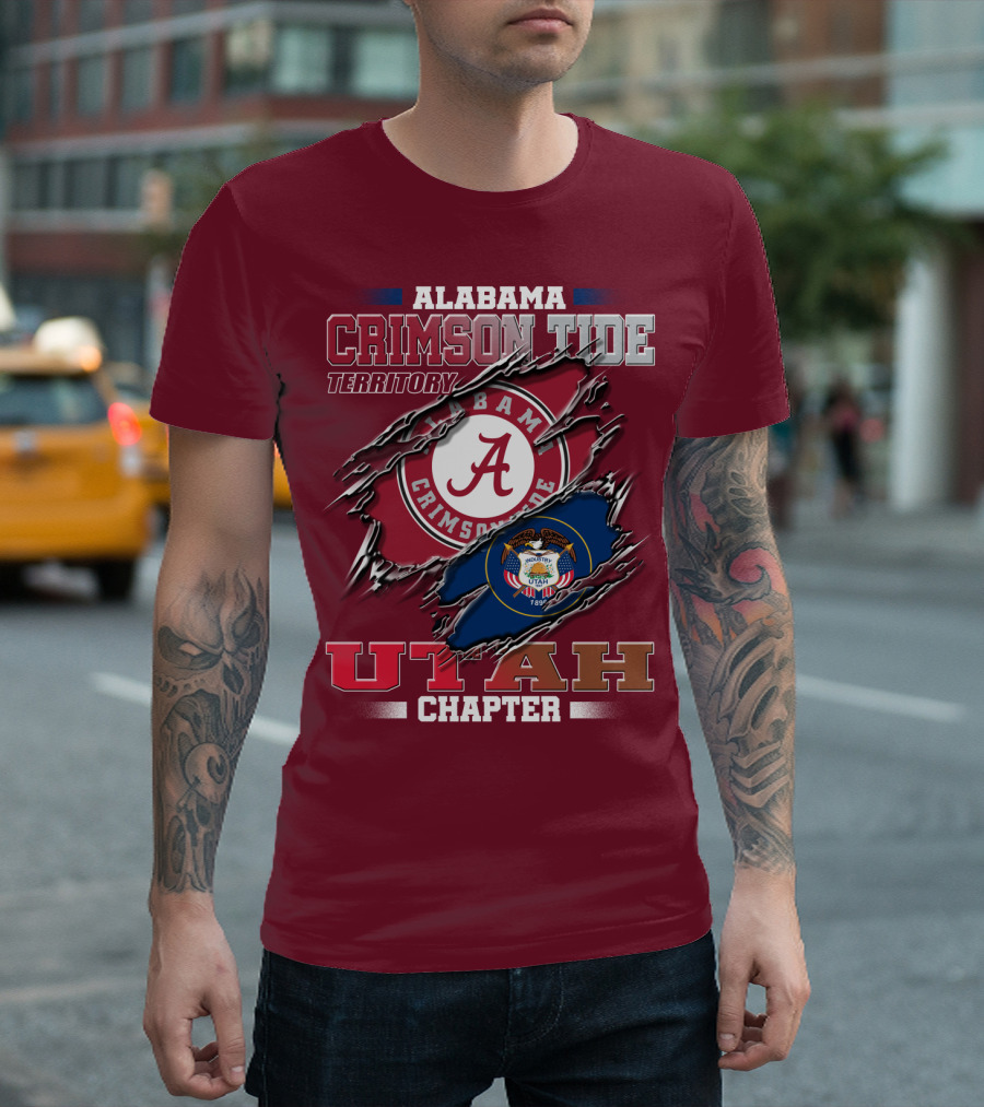 Alabama Crimson Tide Territory Utah Chapter 1896 Seal T-Shirt