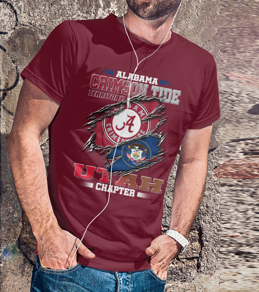 Alabama Crimson Tide Territory Utah Chapter 1896 Seal T-Shirt