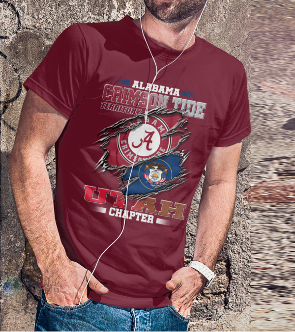 Alabama Crimson Tide Territory Utah Chapter 1896 Seal T-Shirt