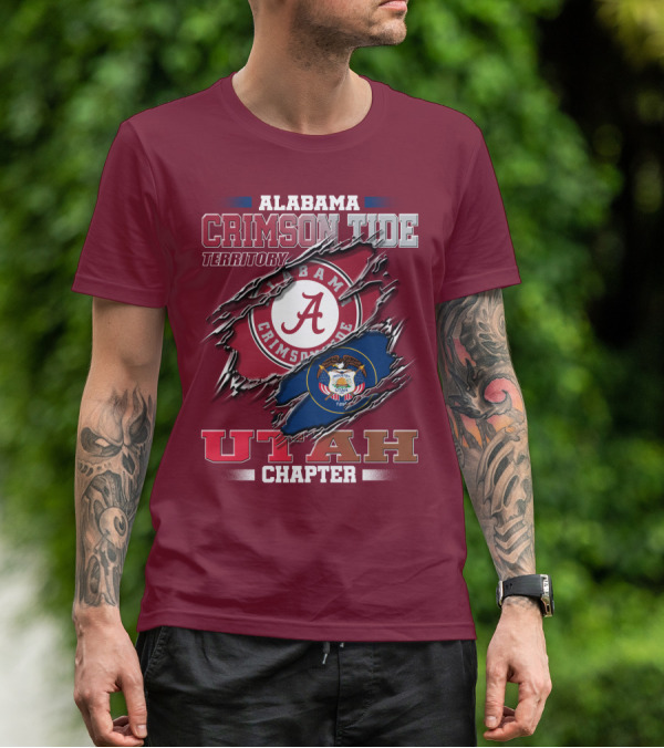 Alabama Crimson Tide Territory Utah Chapter 1896 Seal T-Shirt