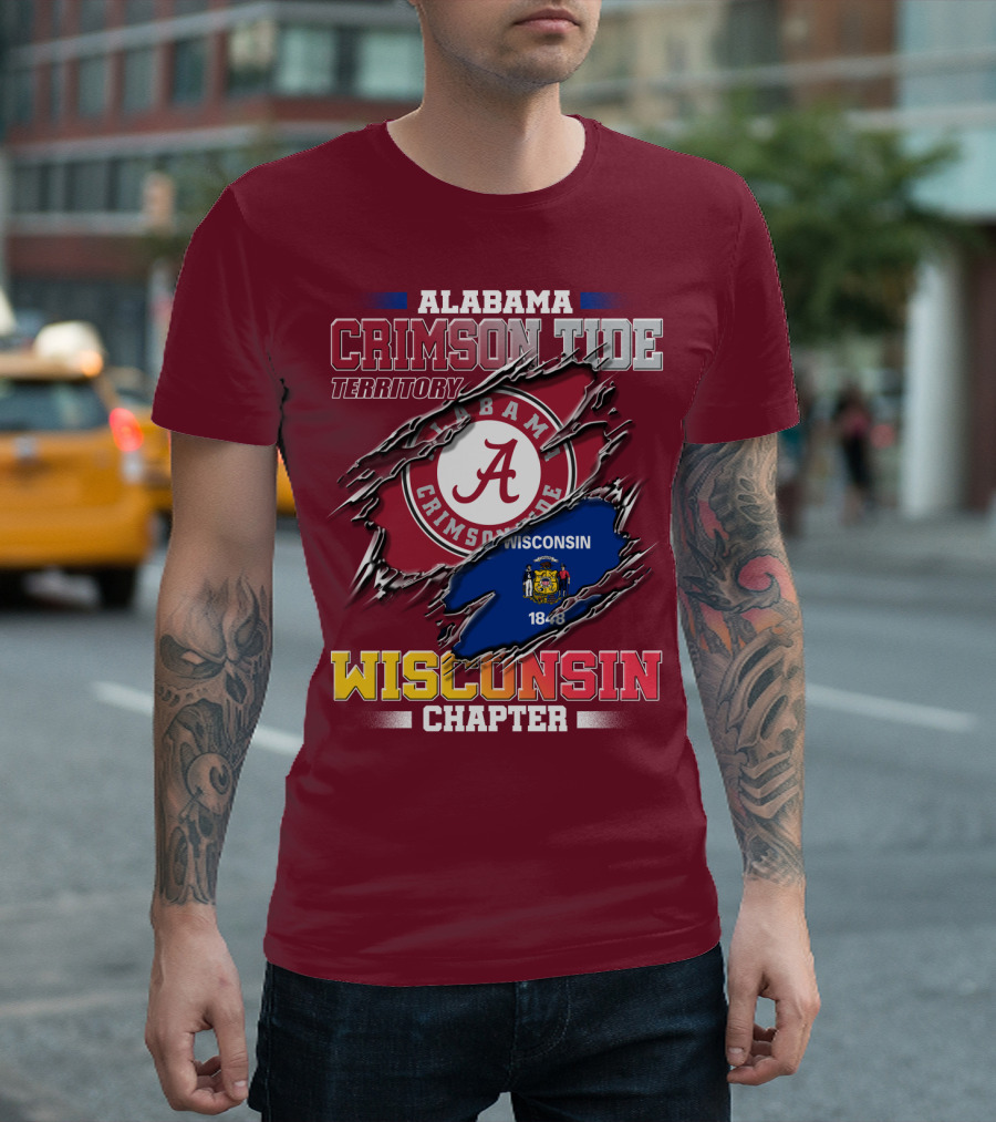 Alabama Crimson Tide Territory Wisconsin Chapter 1848 T-Shirt