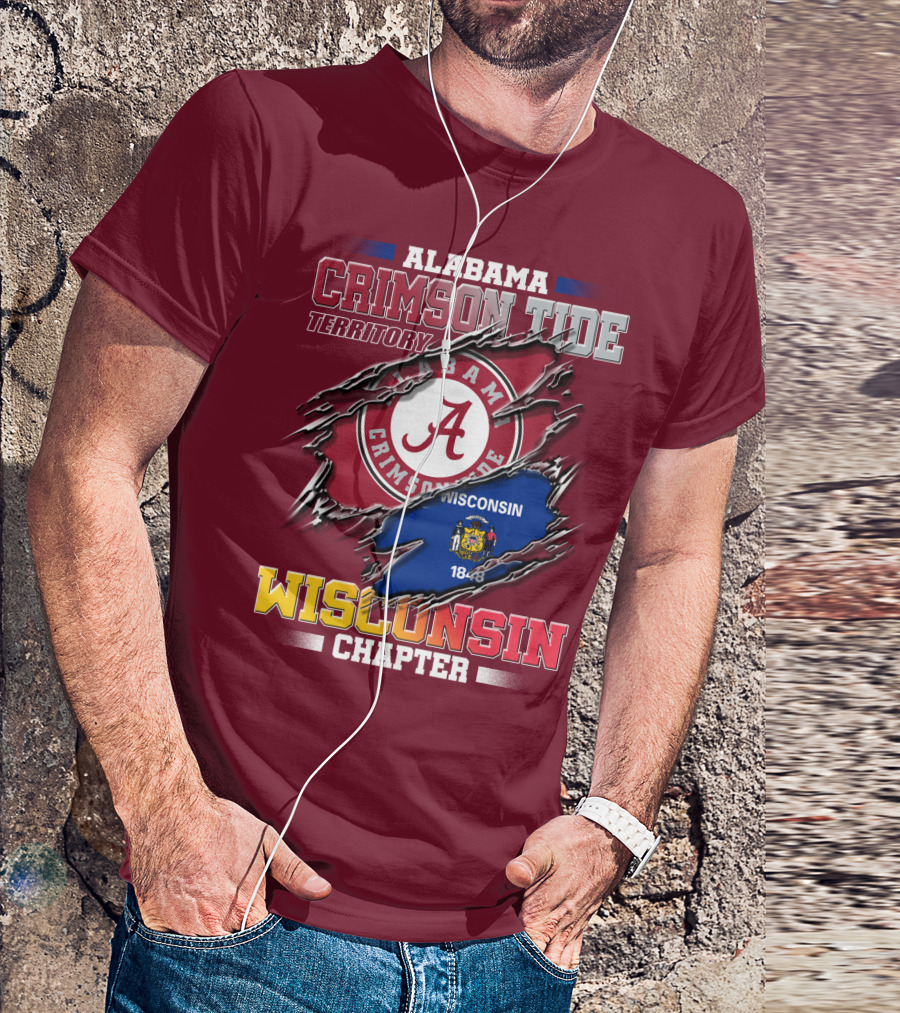 Alabama Crimson Tide Territory Wisconsin Chapter 1848 T-Shirt