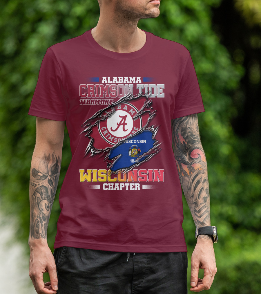 Alabama Crimson Tide Territory Wisconsin Chapter 1848 T-Shirt