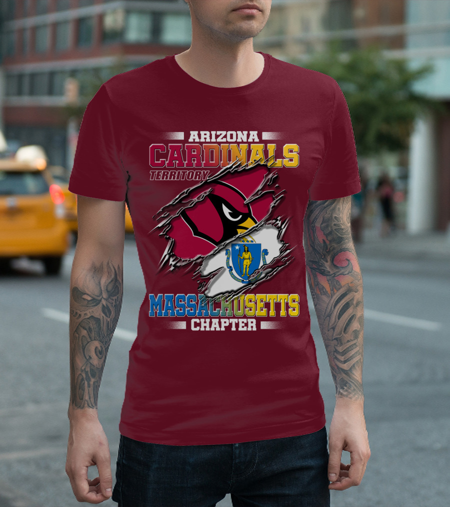 Arizona Cardinals Territory Massachusetts Chapter T-Shirt