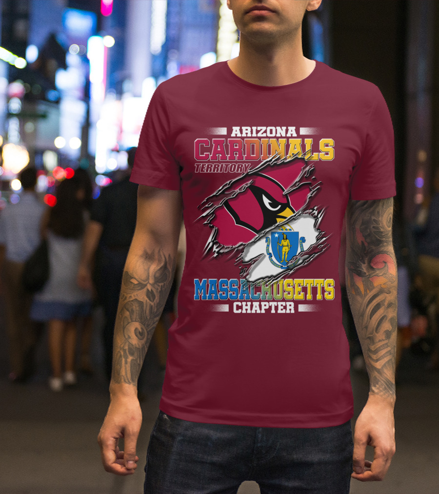 Arizona Cardinals Territory Massachusetts Chapter T-Shirt