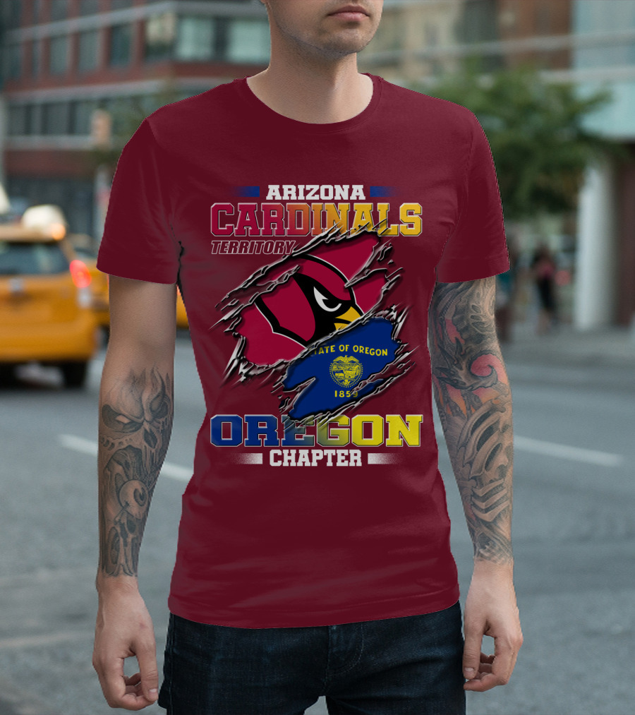 Arizona Cardinals Territory Oregon Chapter State of Oregon 1859 T-Shirt