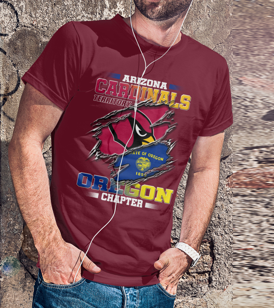 Arizona Cardinals Territory Oregon Chapter State Of Oregon 1859 T-Shirt