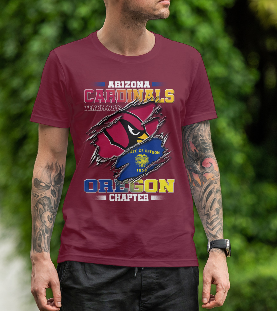 Arizona Cardinals Territory Oregon Chapter State Of Oregon 1859 T-Shirt