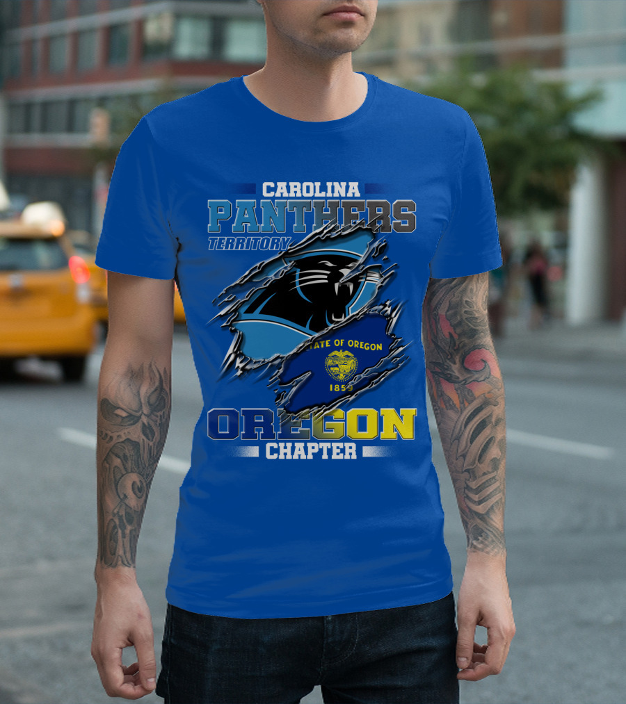 CAROLINA PANTHERS TERRITORY OREGON CHAPTER STATE OF OREGON 1859 T-Shirt