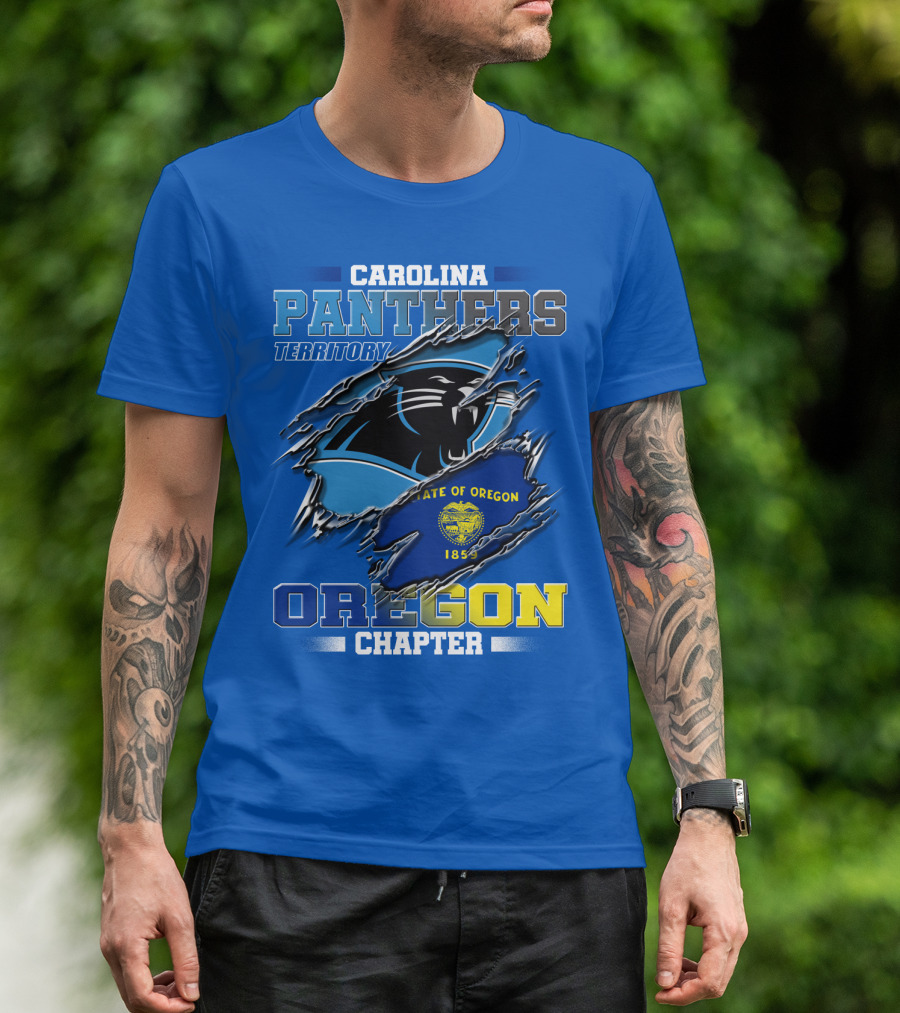 CAROLINA PANTHERS TERRITORY OREGON CHAPTER STATE OF OREGON 1859 T-Shirt