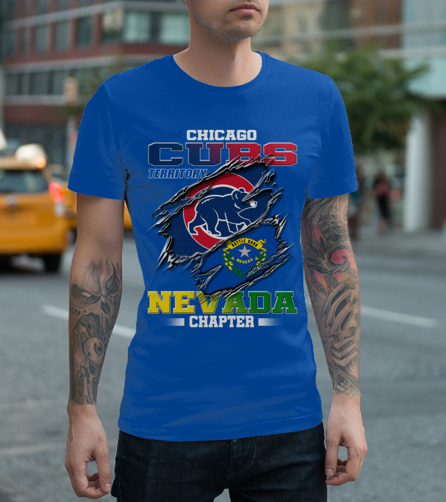 Chicago Cubs Territory Nevada Chapter Battle Born T-Shirt