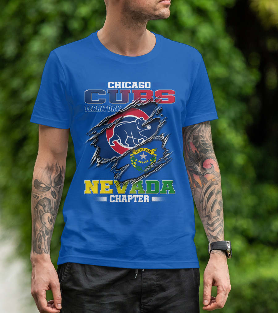 Chicago Cubs Territory Nevada Chapter Battle Born T-Shirt