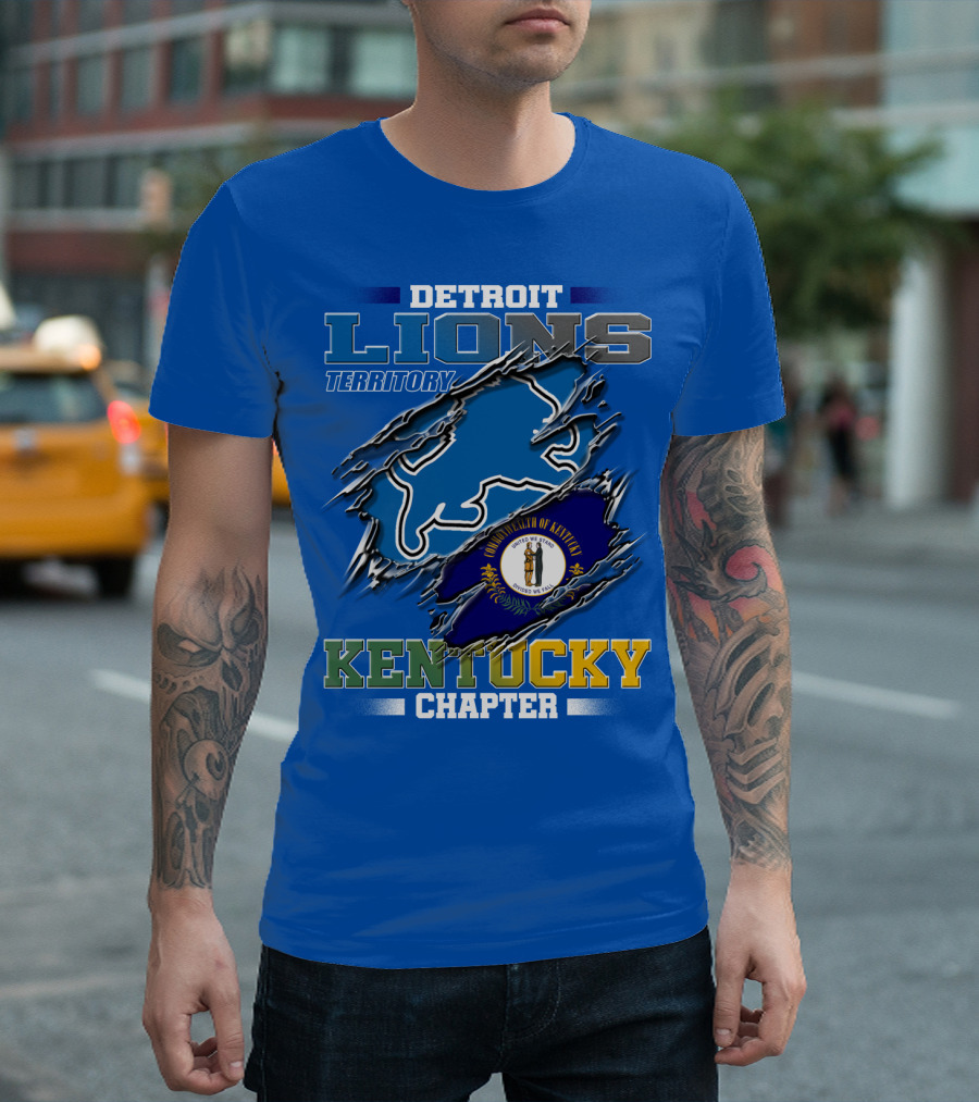 Detroit Lions Territory Kentucky Chapter Commonwealth of Kentucky T-Shirt