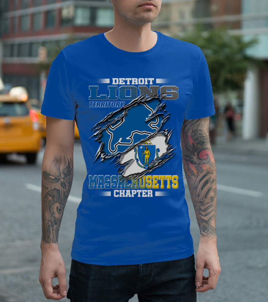 Detroit Lions Territory Massachusetts Chapter T-Shirt