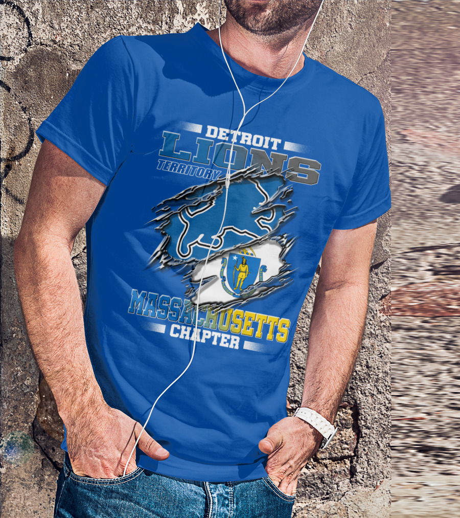 Detroit Lions Territory Massachusetts Chapter T-Shirt
