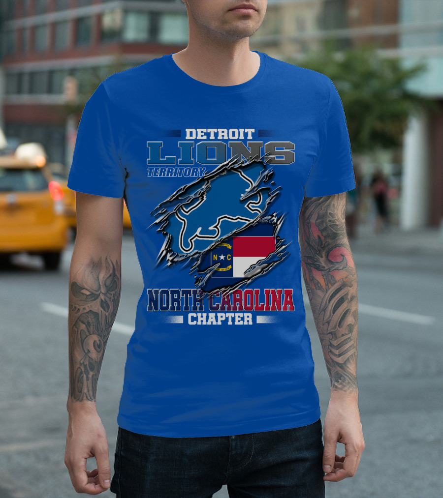 Detroit Lions Territory North Carolina Chapter T-Shirt