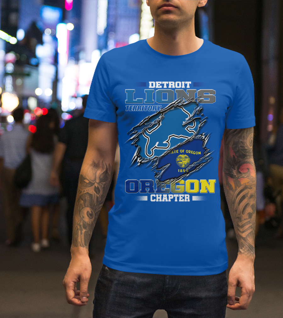DETROIT LIONS TERRITORY STATE OF OREGON 1859 OREGON CHAPTER T-Shirt