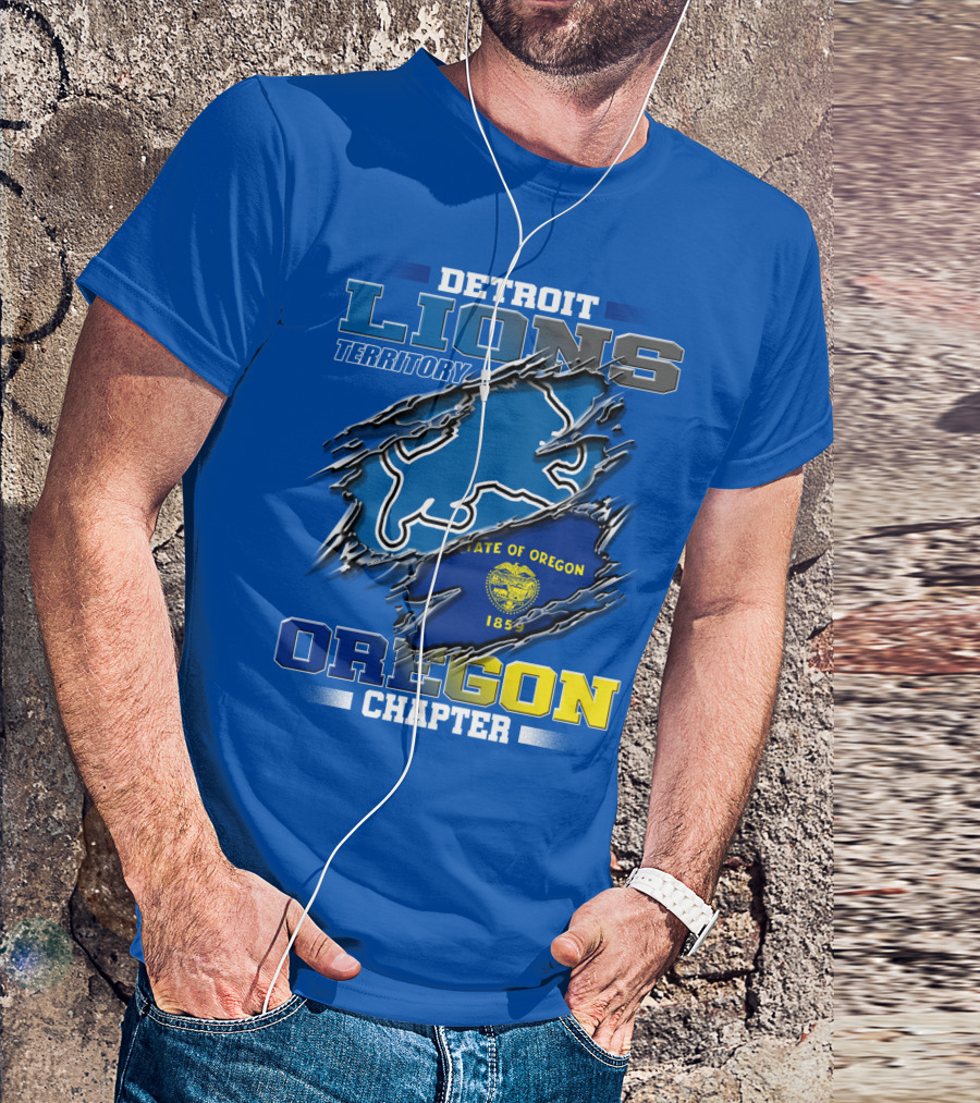 DETROIT LIONS TERRITORY STATE OF OREGON 1859 OREGON CHAPTER T-Shirt