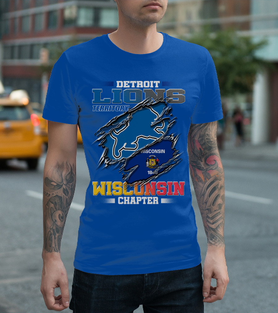 DETROIT LIONS TERRITORY WISCONSIN CHAPTER 1848 T-Shirt