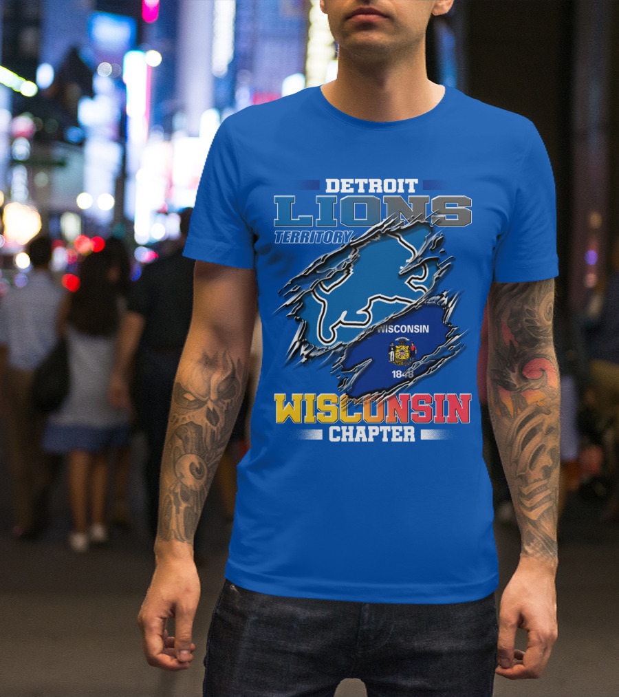 DETROIT LIONS TERRITORY WISCONSIN CHAPTER 1848 T-Shirt