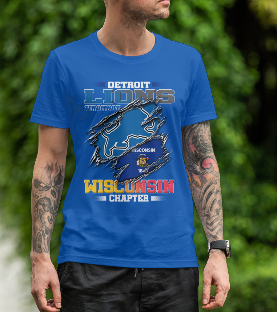 DETROIT LIONS TERRITORY WISCONSIN CHAPTER 1848 T-Shirt