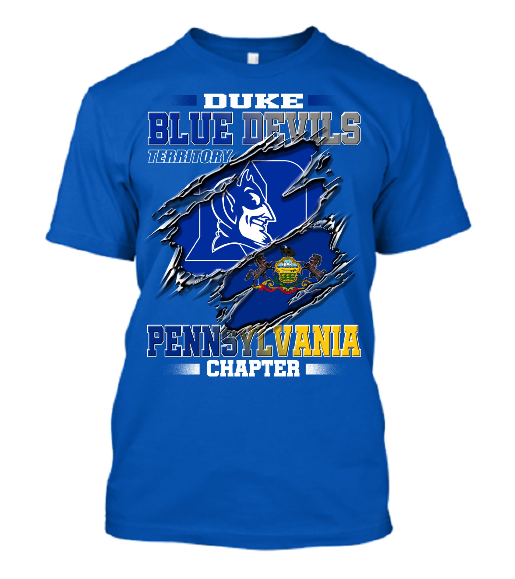 Duke Blue Devils Territory Pennsylvania Chapter T-Shirt