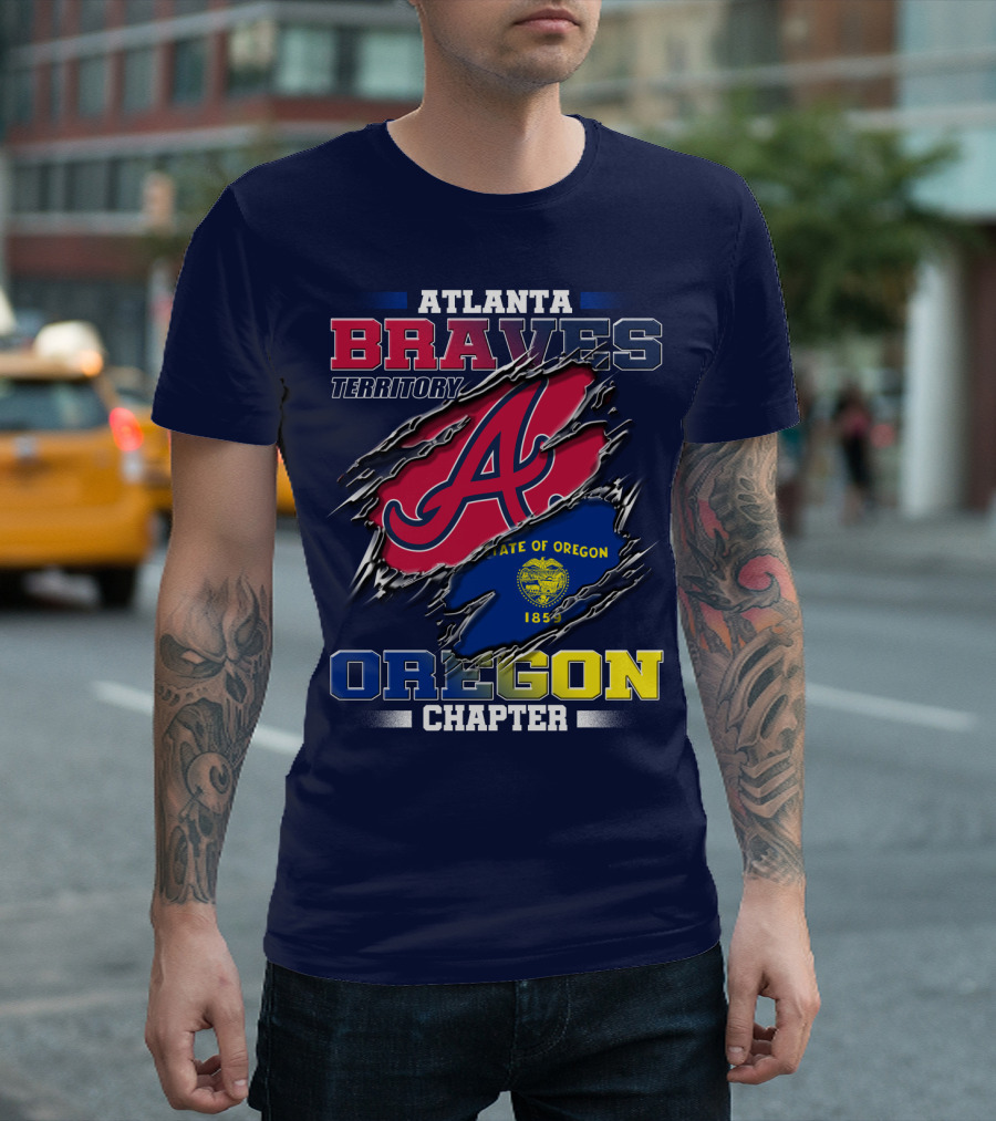 Atlanta Braves Territory Oregon Chapter State of Oregon 1859 T-Shirt