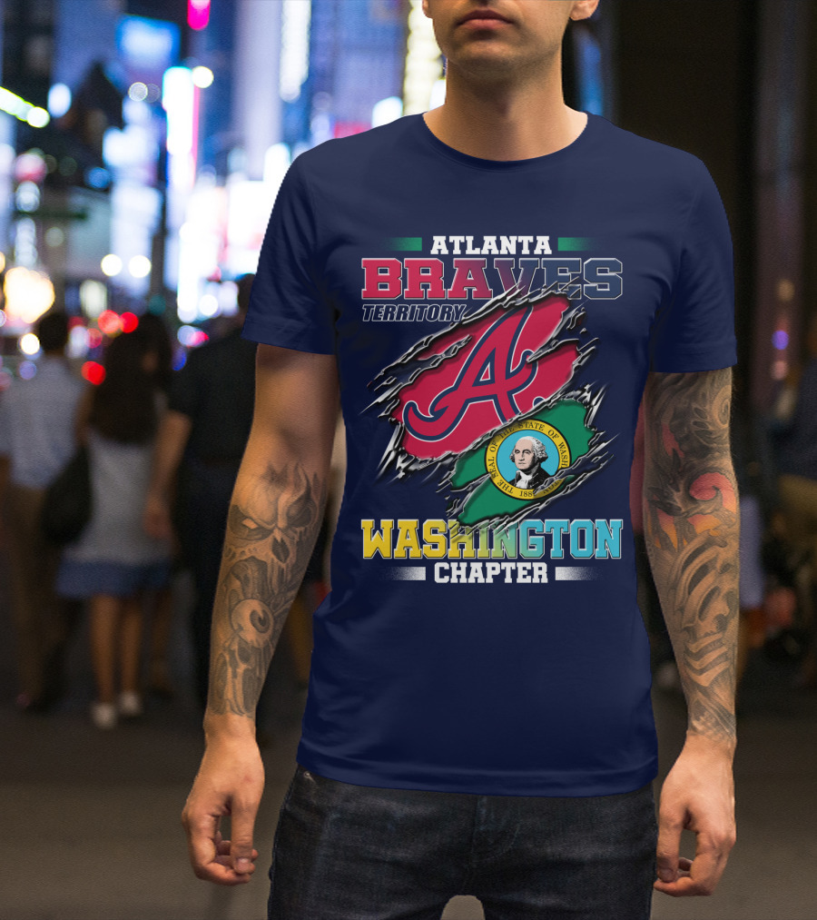 ATLANTA BRAVES TERRITORY WASHINGTON CHAPTER SEAL OF THE STATE OF WASHINGTON 1889 T-Shirt